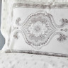 Набор постельное белье с пледом Karaca Home - Arlen gri серый евро
