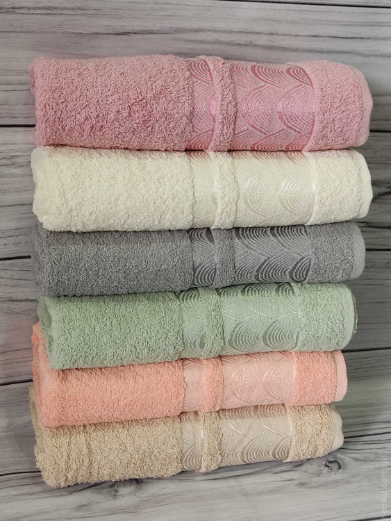 Набір махрових рушників Mame Home 70x140 см із 6 шт, модель 18