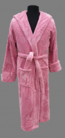 Халат махровый женский длинный c капюшоном Welsoft (TM Zeron) розовый