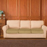 Чехол на диванную подушку - сидушку 1-х местный Homytex бежевый (50-70x50-70+5-20 см)