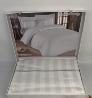 Постельное белье Maison Dor Maison сатин-страйп Deluxe Elegance white евро