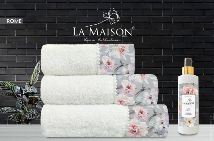 Набор полотенец La Maison Rome из 3 шт. 30х50 см+ 50х90 см +70x140 см с парфюмом