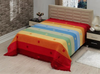 Плед Le Vele Royal Stripes Rainbow orange 160x220 см
