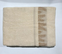 Махровая простынь - Пике Sikel Cotton 200x220 см молочный