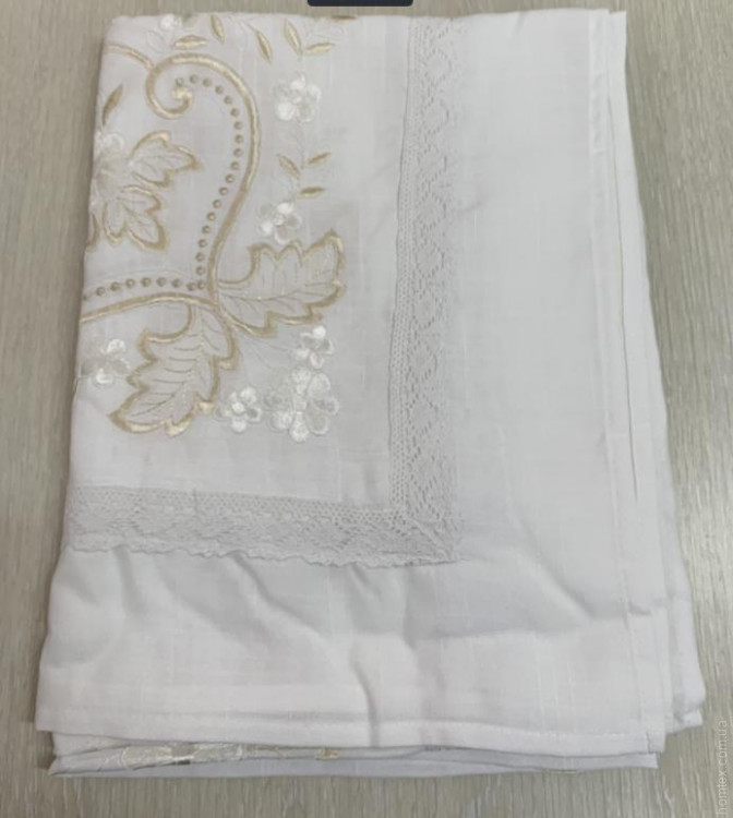 Скатертина Alltex 150x220 см з вишивкою, модель 12