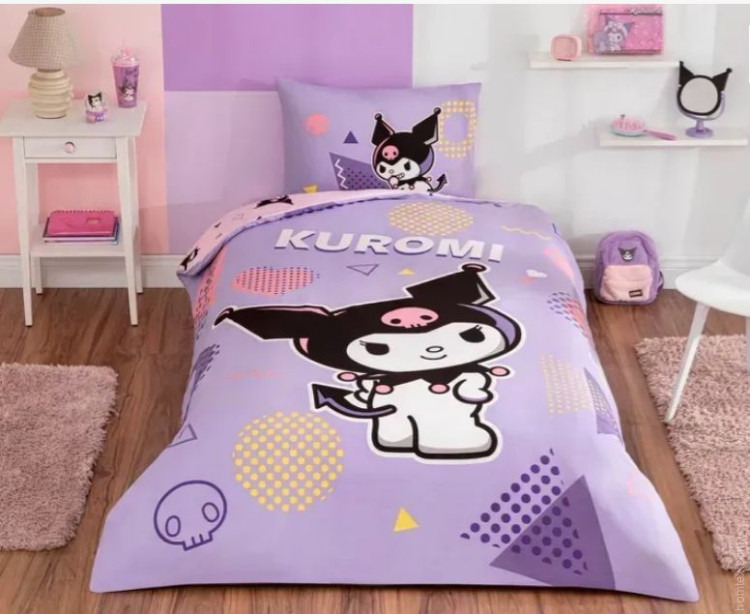 Постельное белье TAC Disney Kuromi Pretty детский Постельное белье TAC Disney Kuromi Pretty детский