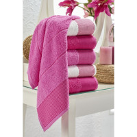 Набор полотенец Eponj Home - Vorteks fitilli pembe розовый 50х85 см (6 шт)