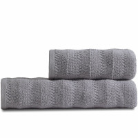 Набір махрових рушників Pavia ORLA GRI з 2шт. 50x85см+70x140см 