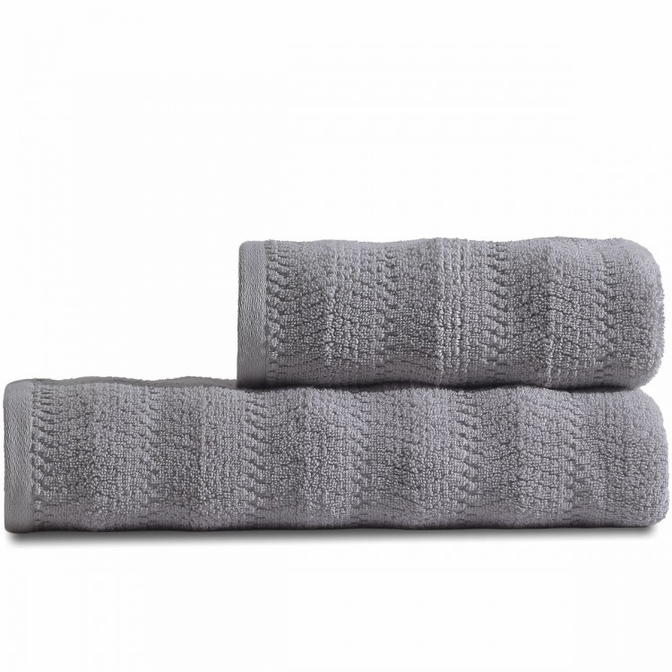 Набір махрових рушників Pavia ORLA GRI з 2шт. 50x85см+70x140см 