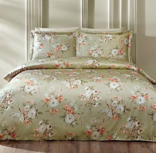 Постільна білизна Tivolyo Home Emilia сатин - шовк євро