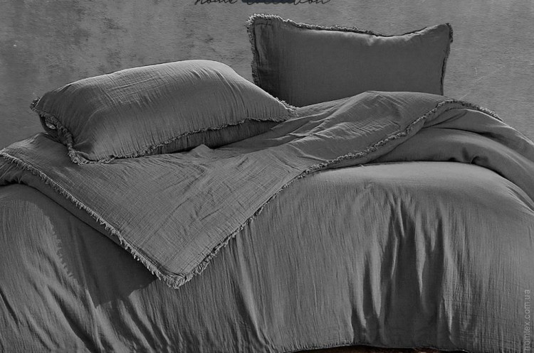 Постельное белье La Maison муслин Anasta charcoal евро