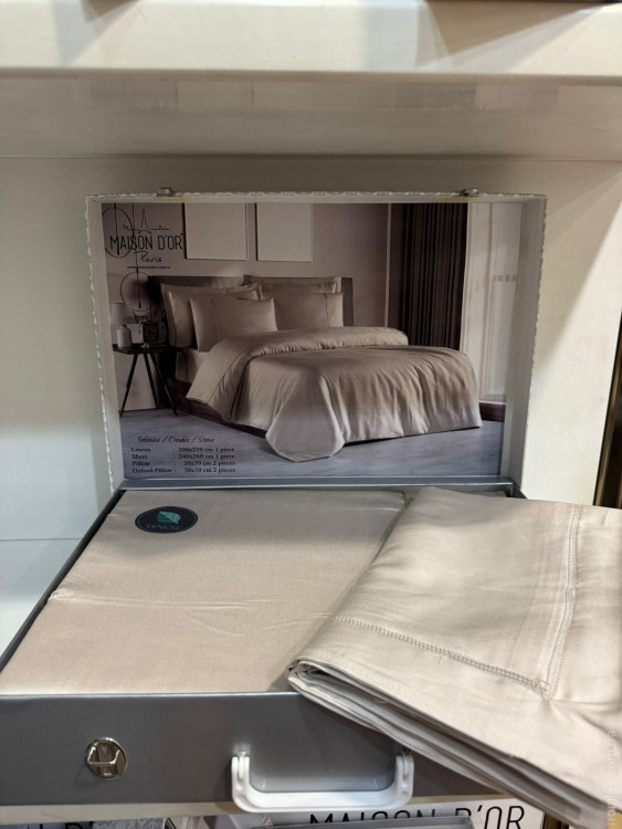 Постільна білизна Maison Dor Solenne stone тенсель євро