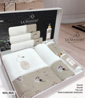 Набір рушників La Maison Wilma з 3 шт. 30х50 см + 50х90 см + 70х140 см з парфумом