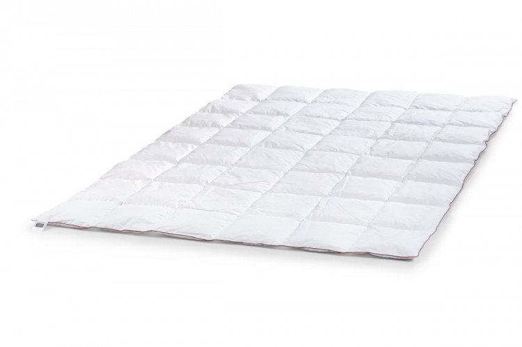 Пуховое кассетное одеяло Mirson 100% Белый пух DeLuxе light 200x220 см, №028