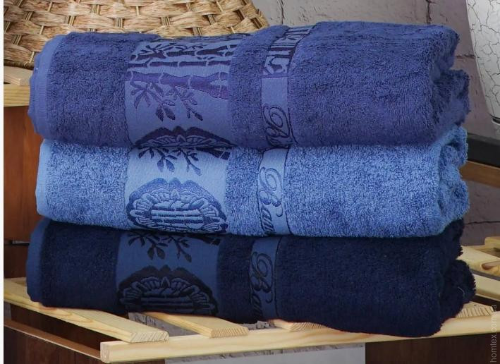 Набір бамбукових рушників Zeron Agac Bamboo (блакитний, синій, темно-синій) 50х90 см