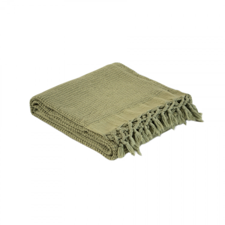 Плед Lotus Home Rius olive оливковый 130x170 см 