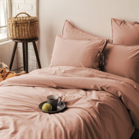 Постельное белье Issimo Home Stonewash Savanna apricot poplin евро 