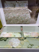 Постельное белье Tivolyo Home Angelika green евро