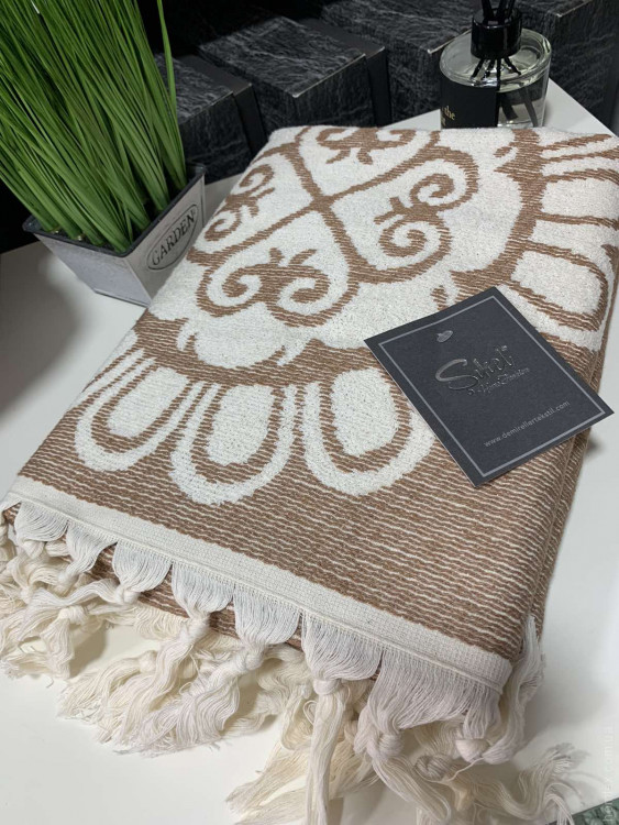 Полотенце Pestemal Sikel Mandala 100x150 см коричневое
