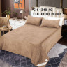 Покрывало велюровое Colorful Home 210x230 см с наволочками, модель CH - 1348 - 40 бежевое