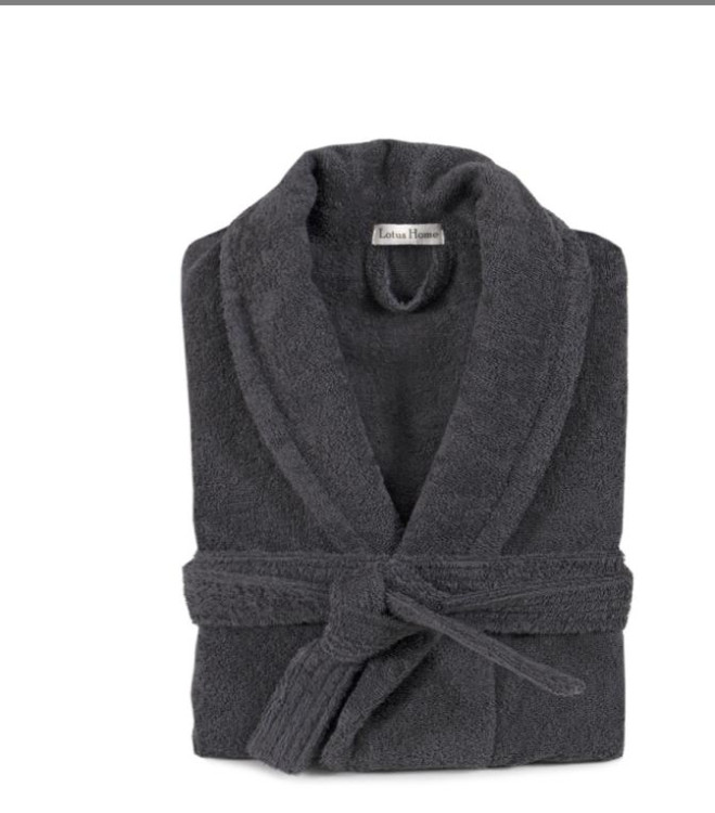 Халат махровый Lotus Home Basic New Line антрацит XL