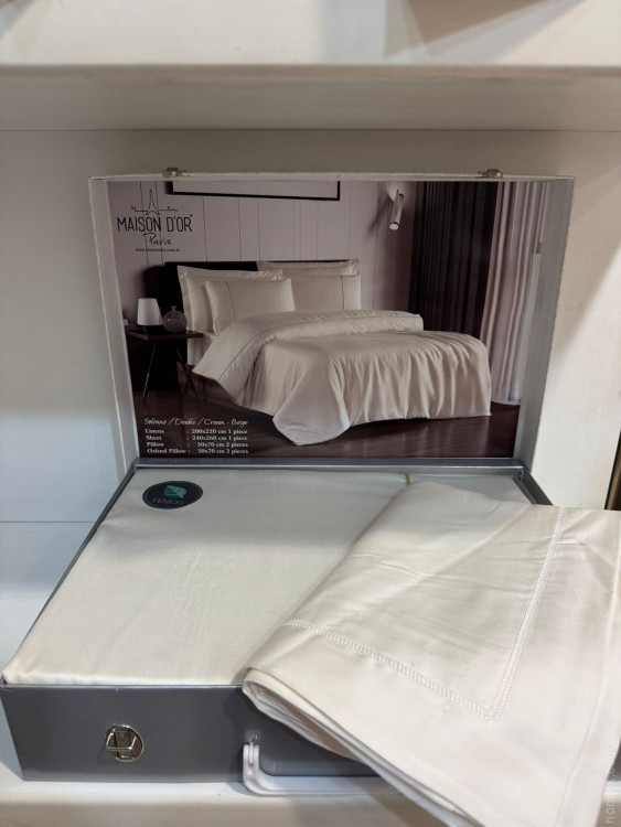 Постельное белье Maison Dor Solenne cream-beige тенсель евро