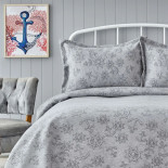 Покрывало с наволочками Nautica Home Doris a.gri светло-серое 230х240 см