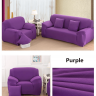 Набір чохлів HomyTex на кутовий диван 3.2 еластичний сірий-фіолетовий