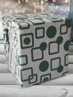 Постільна білизна Cotton Collection Зелений квадрат полуторне
