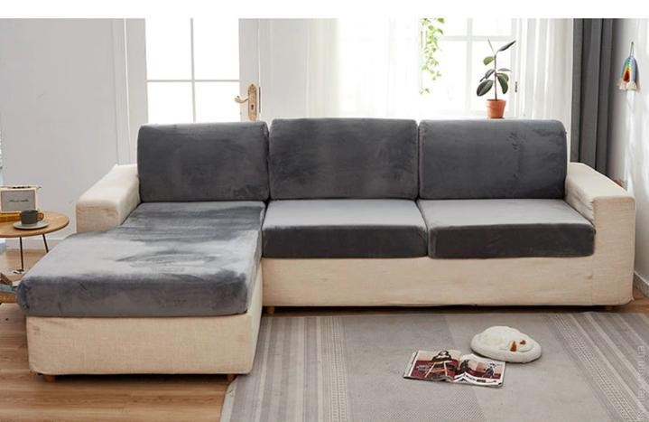 Чохол на диванну подушку - сидіння 1-х місний Homytex сірий (50-70x50-70+5-20 см)