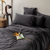Постельное белье Issimo Home Stonewash Savanna blacky poplin евро