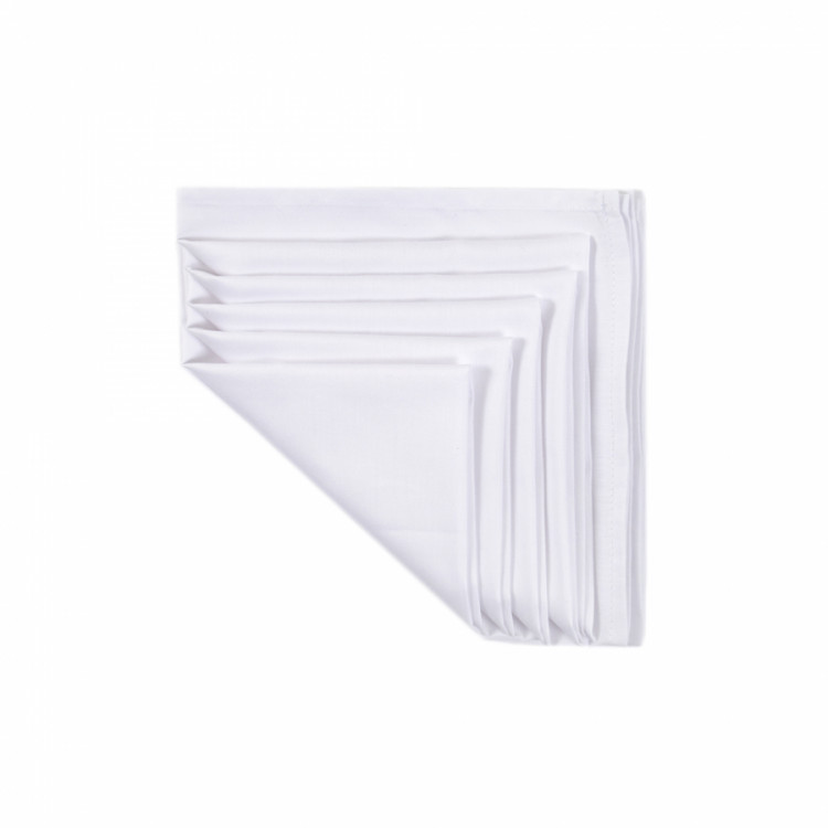 Набір столових серветок Iris Home Білий сатин класик 35х35 см із 6 шт.