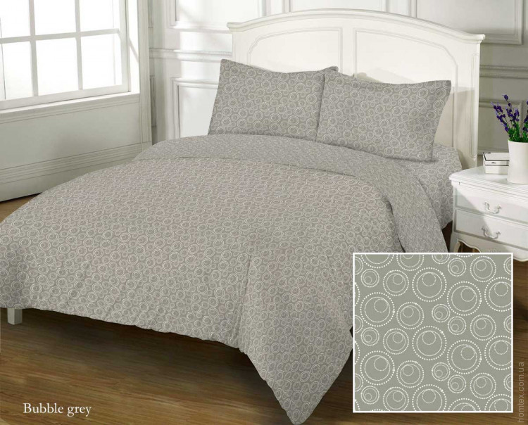 Постельное белье Zastelli Bubble Grey бязь двуспальный