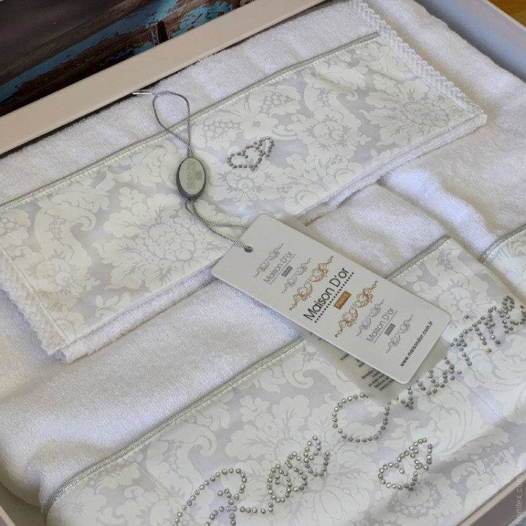 Набір бамбукових рушників Maison D'or Rose Marine White