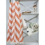 Плед микроплюш Barine Fishbone Throw orange 125x170 см