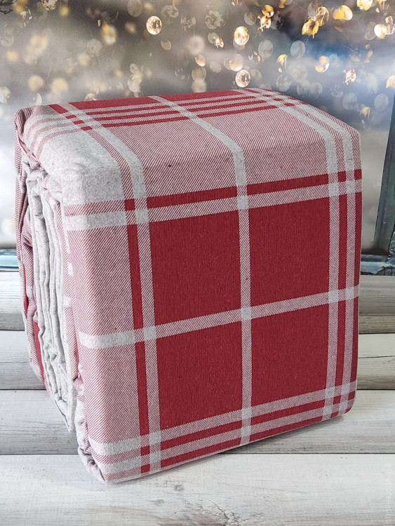 Постельное белье Cotton Collection Красная клетка полуторное Постельное белье Cotton Collection Красная клетка полуторное