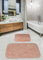 Набор ковриков для ванной комнаты Diva Gold Pudra 60x100+50x60 см