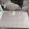 Покрывало жаккардовое с кружевом Finezza Home Delux pudra 250x260  см  с наволочками 50х70 см пудра