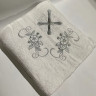 Крыжма для крещения Sikel вышивка серебром 100x100 см