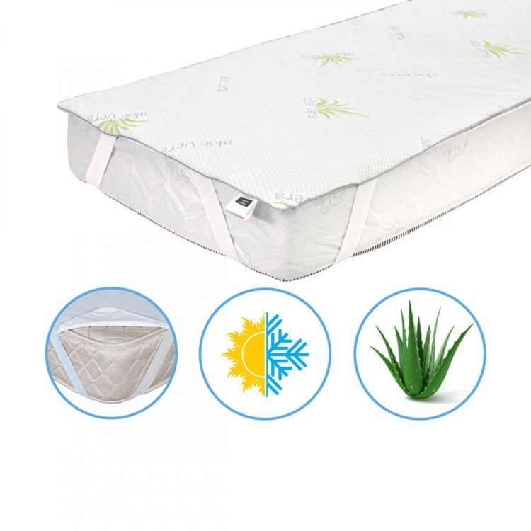 Наматрасник Mirson Alberto Cotton Seasons Aloe Vera 60x120 см, №1020 (обычный на резинке по углам)