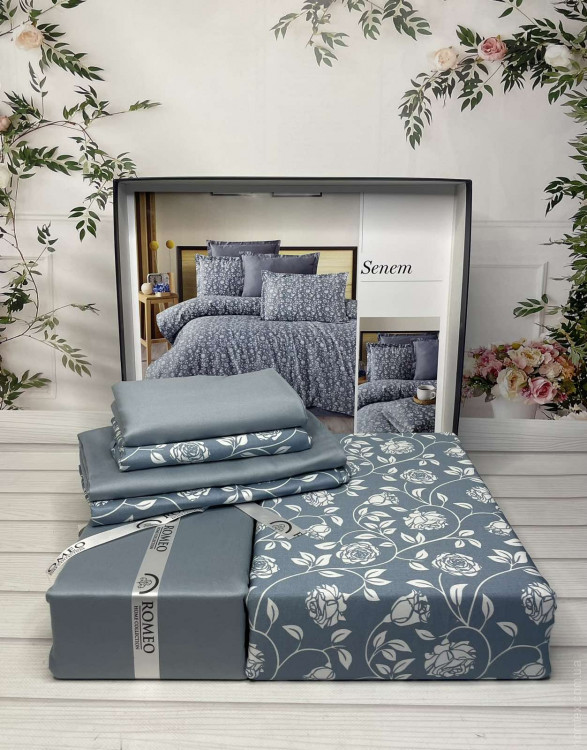 Постельное белье Romeo Home сатин Senem евро