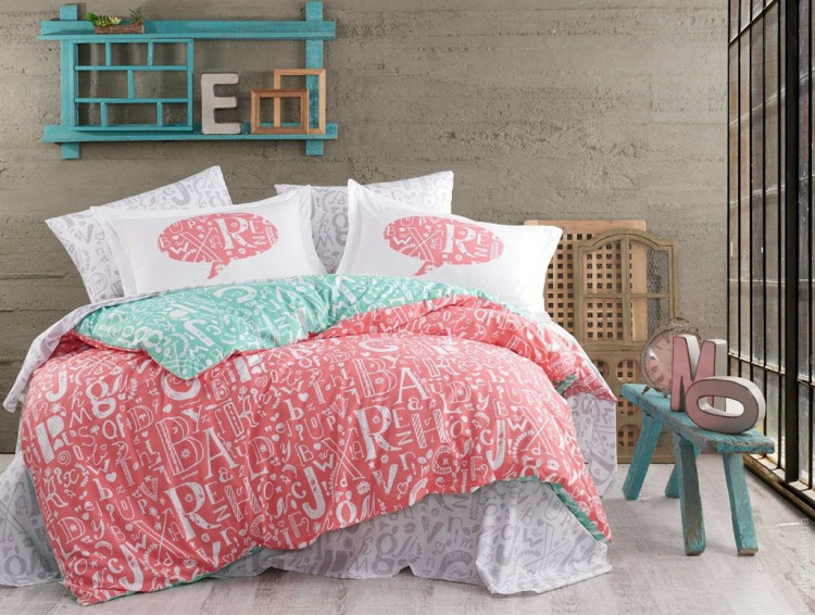 Постельное белье Hobby Poplin Dream коралловий полуторный