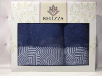 Набор махровых полотенец Belizza из 2 штук 50x90 см+70x140 см, модель 13