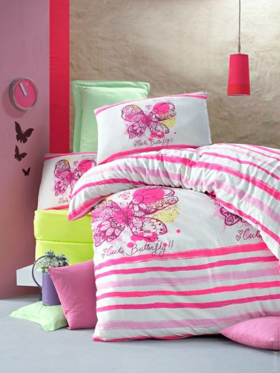 Постельное белье Victoria Ranfors Cute Butterfly розовый полуторный