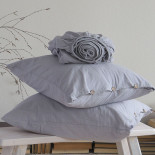 Набор простынь La Modno 160x200+30 см на резинке с наволочками 50х70 см Stonewashed Pearl gray