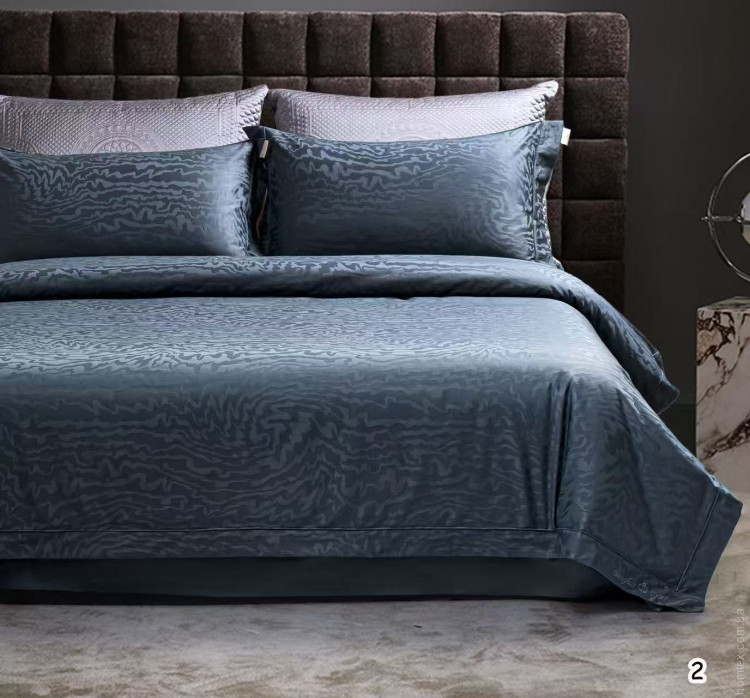 Постельное белье жаккардовое с летним одеялом Santfair евро, модель 1