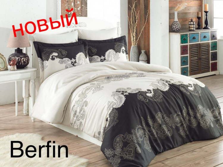 Постельное белье First Choice Berfin сатин люкс евро