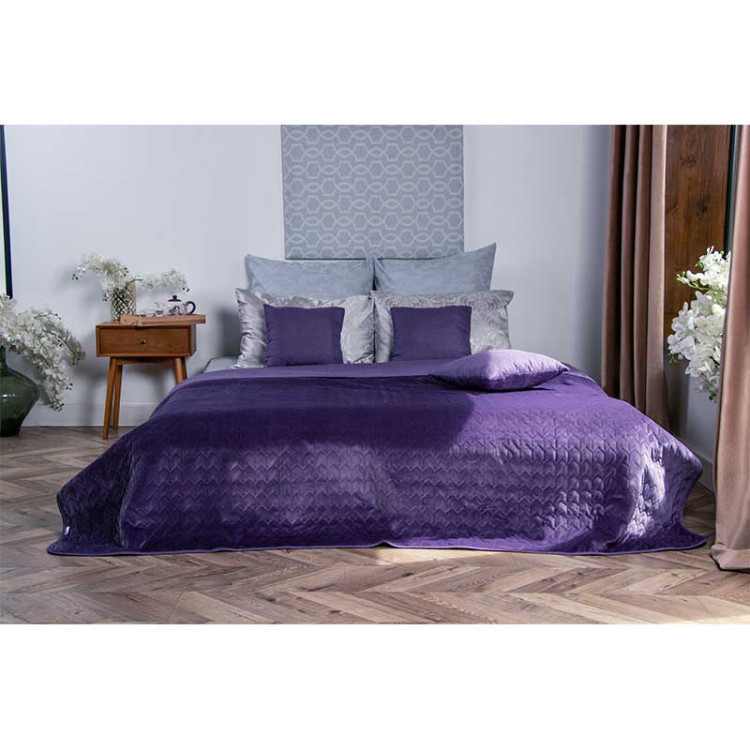 Декоративне покривало Руно VeLour 180x220 см Violet