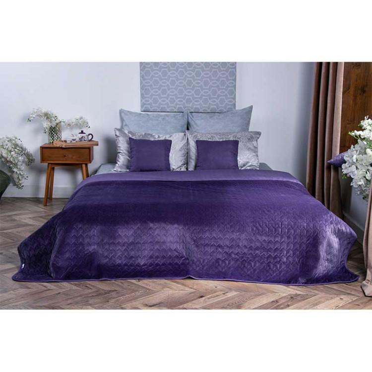 Декоративне покривало Руно VeLour 180x220 см Violet