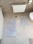 Набор хлопковых ковриков для ванной Zeron Tufting Mat из 2-х штук 50х60 см + 60х100 см светло-серый